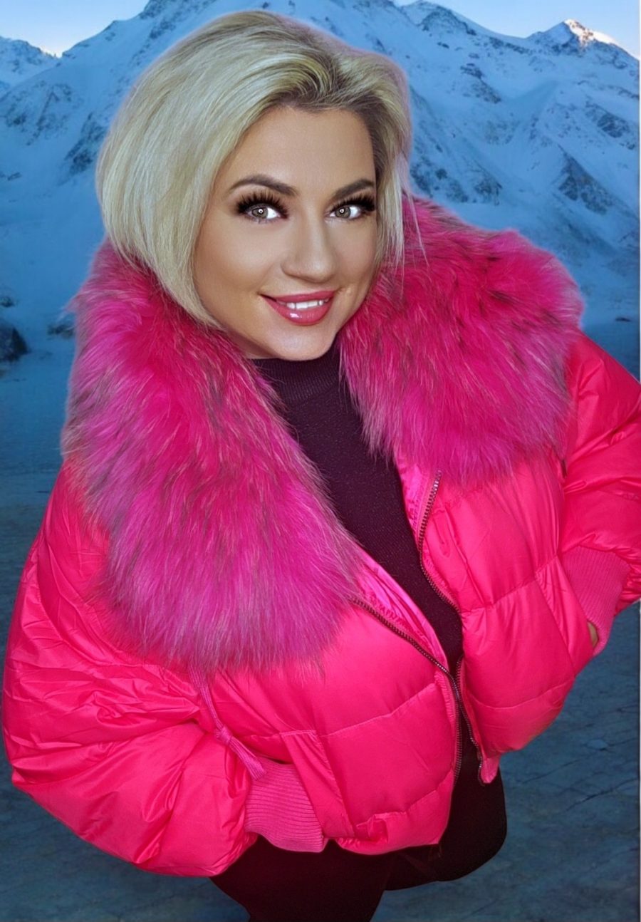 LUXURY PINK GOOSE DOWN JACKET !!