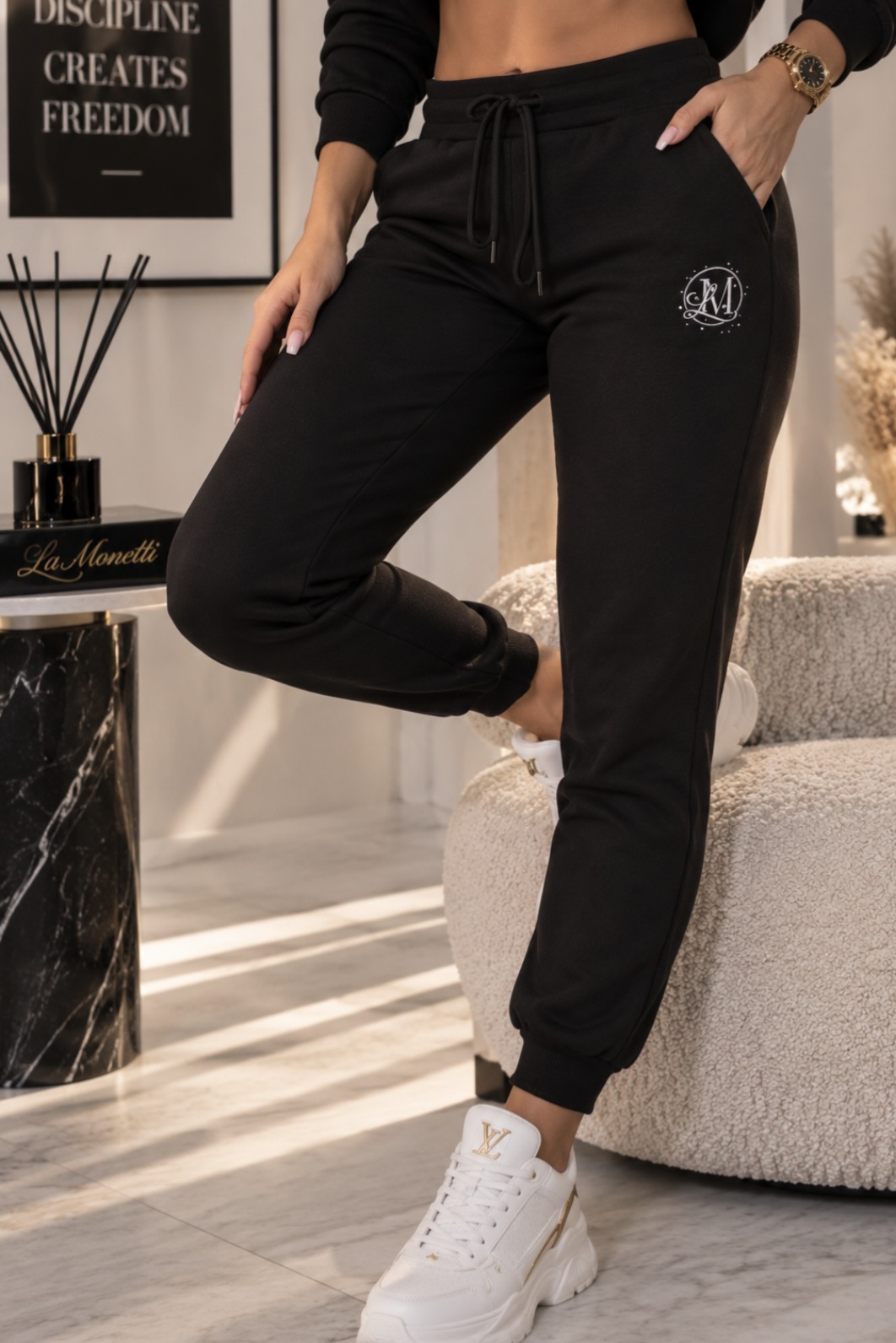LA MONETTI BLACK JOGGER TROUSERS 🖤✨