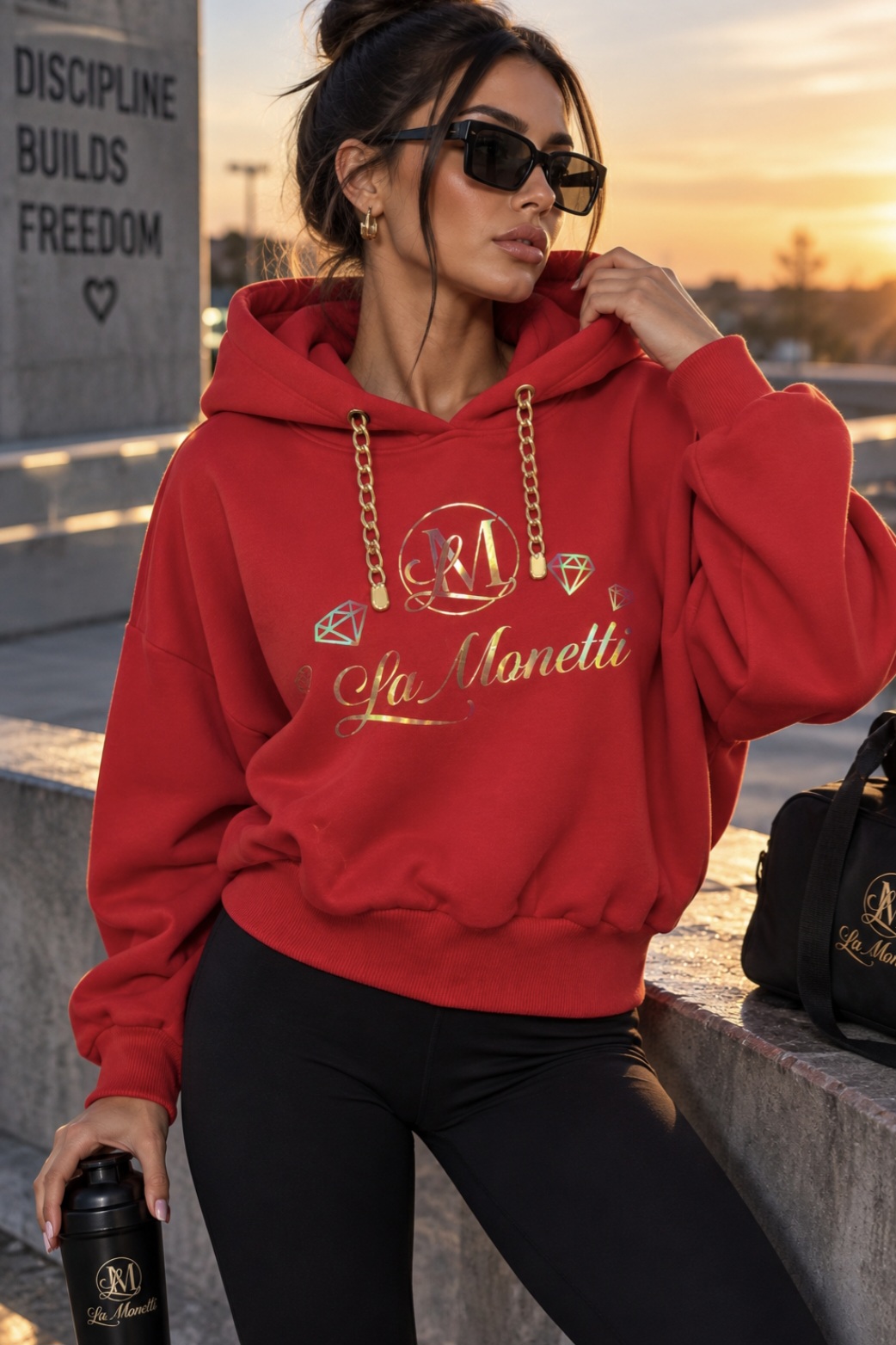 LA MONETTI OVERSIZE HOODIE – CHAMELEON HOLOGRAPHIC - Image 2